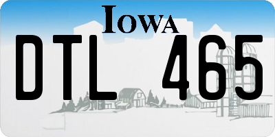 IA license plate DTL465