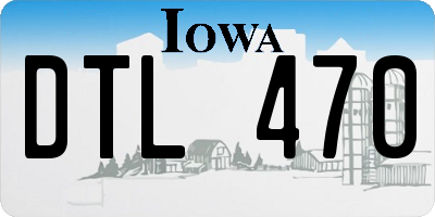 IA license plate DTL470