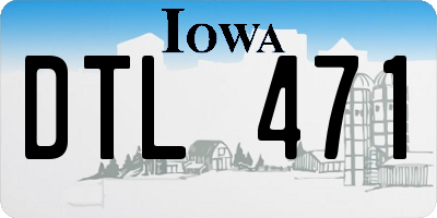IA license plate DTL471