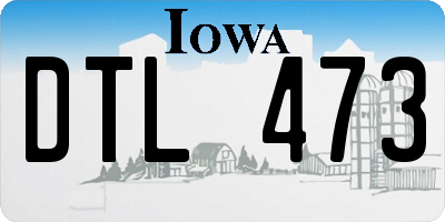 IA license plate DTL473