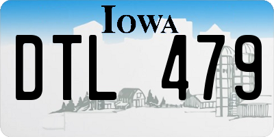 IA license plate DTL479