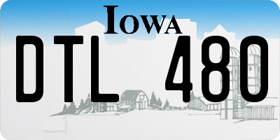 IA license plate DTL480