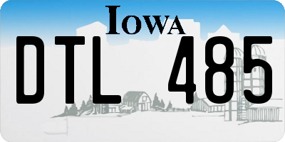 IA license plate DTL485