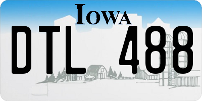IA license plate DTL488