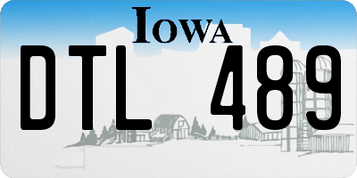 IA license plate DTL489