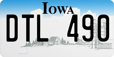 IA license plate DTL490