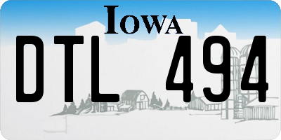 IA license plate DTL494
