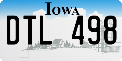 IA license plate DTL498