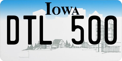 IA license plate DTL500