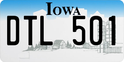 IA license plate DTL501