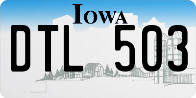 IA license plate DTL503