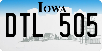 IA license plate DTL505