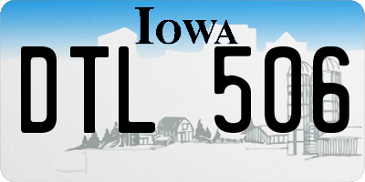 IA license plate DTL506