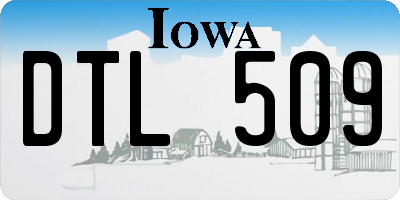 IA license plate DTL509