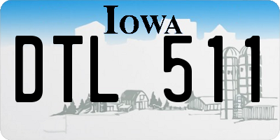 IA license plate DTL511