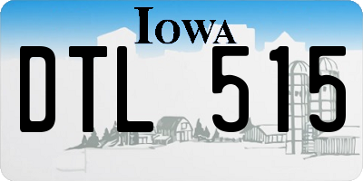 IA license plate DTL515