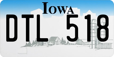 IA license plate DTL518