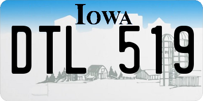 IA license plate DTL519