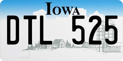 IA license plate DTL525