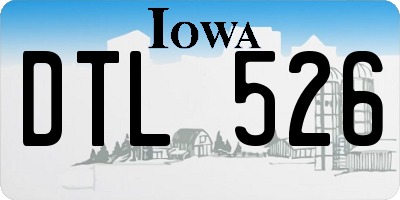 IA license plate DTL526