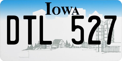 IA license plate DTL527