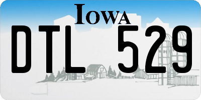 IA license plate DTL529
