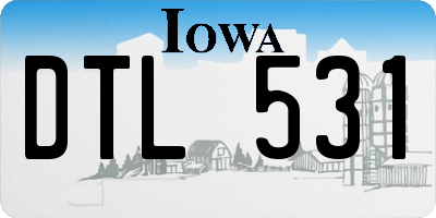 IA license plate DTL531