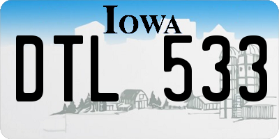IA license plate DTL533