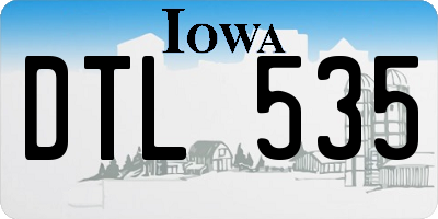IA license plate DTL535