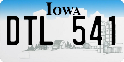 IA license plate DTL541