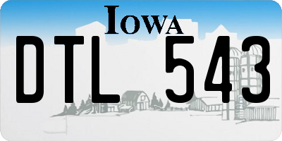 IA license plate DTL543