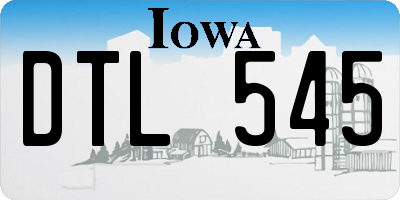 IA license plate DTL545