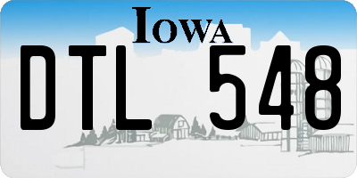 IA license plate DTL548