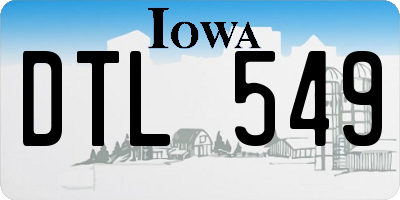 IA license plate DTL549