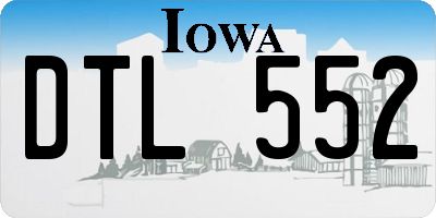 IA license plate DTL552