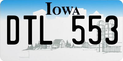 IA license plate DTL553