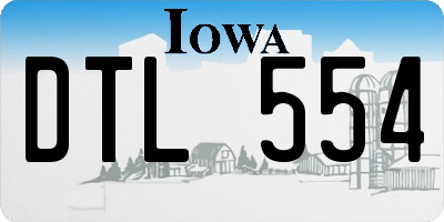 IA license plate DTL554