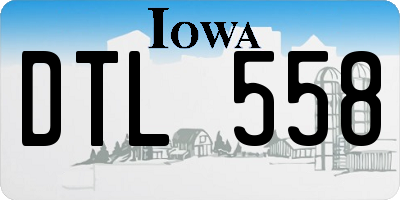 IA license plate DTL558