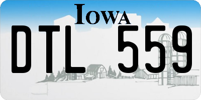 IA license plate DTL559