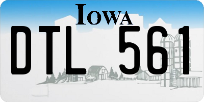 IA license plate DTL561