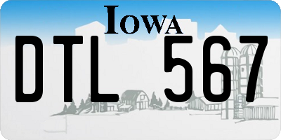 IA license plate DTL567