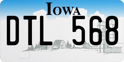IA license plate DTL568
