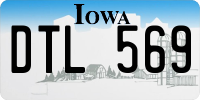 IA license plate DTL569