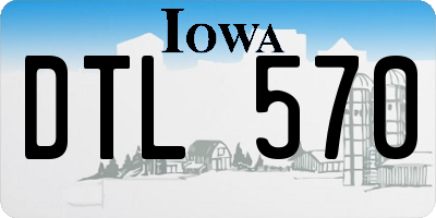 IA license plate DTL570