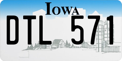 IA license plate DTL571