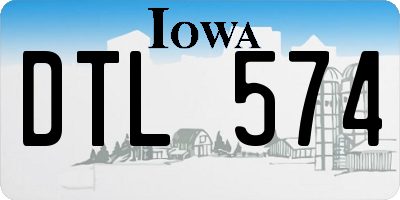 IA license plate DTL574