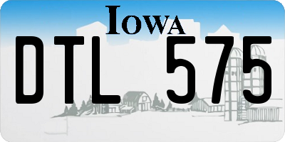 IA license plate DTL575