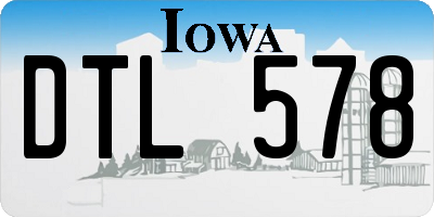 IA license plate DTL578