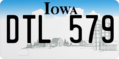 IA license plate DTL579