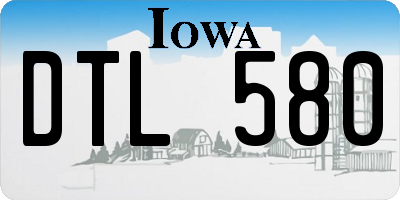 IA license plate DTL580